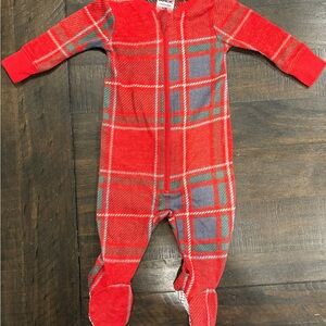 Ande Red Plaid Footed One Piece